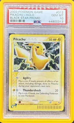 2003 Pokemon Game Black Star Promo Pikachu-Holo #012 PSA 10 GEM MT - Image 2