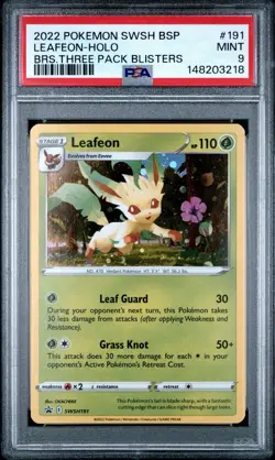 Leafeon SWSH191 PSA 9 Mint Holo Brilliant Stars Promo Pokemon Card 🔥🔥 - Image 1