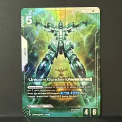 Gundam Card Game Phantom Aria Unicorn Gundam Awakened GD04-066LR+ Alternate Alt - Image 1