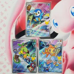 Piplup 042 + Chimchar 041 + Turtwig 040 - First Partner Pokemon Cards - #L565 - Image 1