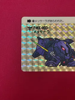 Gundam Carddass card No.213 MESSALA BANDAI Holo Rare 1989 Made in JAPAN - Image 3