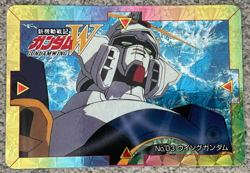 Gundam Cards TCG Wing Gumdam NO.3 Very Rare Banpresto Made in Japan 1995 - Image 1