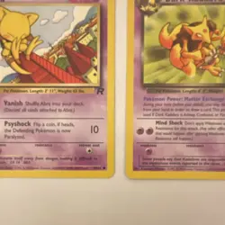 Pokemon Abra & Dark Kadabra Team Rocket Lot 2 Cards Nintendo English 1999 - Image 4