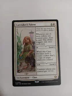 Wizards of the Coast Caretaker's Talent Bloomburrow Rare White Enchantment - Image 1