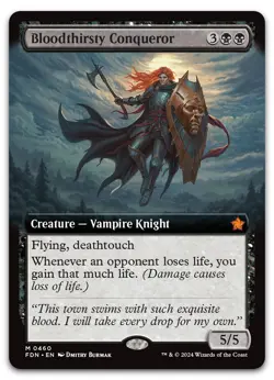 Bloodthirsty Conqueror (Extended Art) #460 (NM) Foundations FDN Magic MTG - Image 1