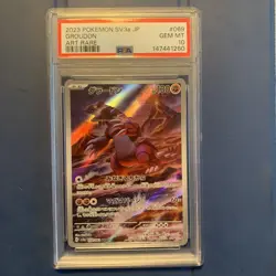 PSA 10 Groudon 069/062 | Raging Surf SV3a AR | Japanese Pokemon Card Art Rare - Image 1