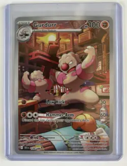 Pokemon Gurdurr 126/086 Sv: Black Bolt Illustration Rare Holo - Image 1