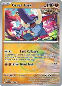 💥Pokemon - Great Tusk - Poke Ball - 055/131 - Prismatic Evolutions (NM)💥 - Image 1