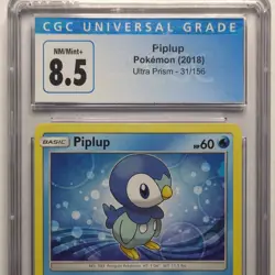 CGC 8.5 Piplup 31/156 Ultra Prism Pokemon - Image 2