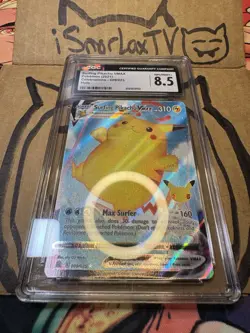 Pokemon CGC 8.5 - Surfing Pikachu VMAX 009/025 | Celebrations - Image 1
