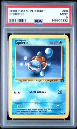 2000 POKEMON ROCKET #68 SQUIRTLE PSA 9 - Image 1