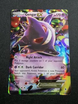 Pokemon Gengar EX Ultra Rare Holo 34/119 XY-Phantom Forces 170 HP Psychic - Image 2