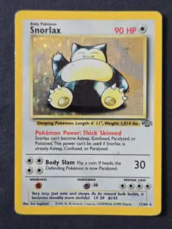 Pokemon Snorlax Jungle 11/64 Holo Rare Unlimited English 1999 HP - Image 1
