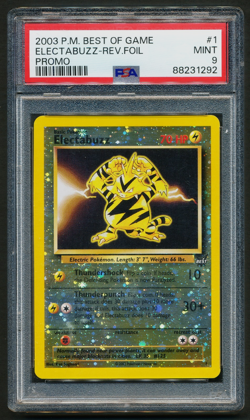 Electabuzz 1 Reverse Holo Promo Pokemon 2003 Best of Game PSA 9 MINT - Image 1
