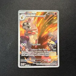 Pokemon Destined Rivals Blaziken IR Illustration Rare 192/182 - Image 1