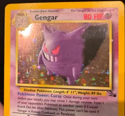 Gengar 5/62 Fossil Set Holo Unlimited Pokemon TCG MP - Image 2