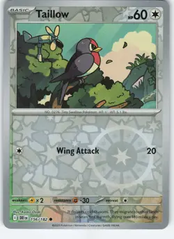 Taillow 156/182 Common Reverse Holo SV10: Destined Rivals NM Pokemon - Image 1