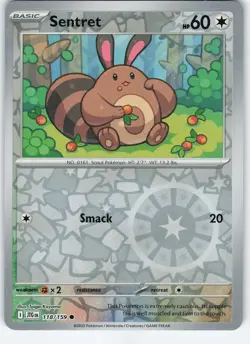 Sentret 118/159 Common Reverse Holo SV09: Journey Together NM Pokemon - Image 1