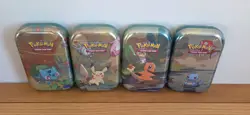 Pokemon Kanto Friends Mini Tin x4 – Bulbasaur, Squirtle, Pikachu & Charmander - Image 2