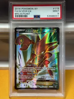 Pokemon TCG Scizor EX Full Art Breakpoint 119/122 Ultra Rare Holo PSA 9 MINT - Image 1