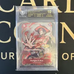 BGS 10 Black Label One Piece Portgas D. Ace Championship 2023 Promo P-028 Eng - Image 1