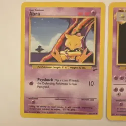 Pokemon Abra & Kadabra Base Set Lot 2 Cards Wizards English 1999 - Image 3