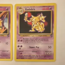 Pokemon Abra & Kadabra Base Set Lot 2 Cards Wizards English 1999 - Image 4