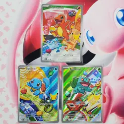 Charmander 038 + Bulbasaur 037 + Squirtle 039 - First Partner Pokemon Cards L566 - Image 1