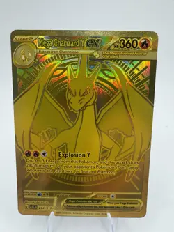 Mega Charizard Y ex 294/217 Gold Mega Hyper Rare Ascended Heroes Pokemon Card - Image 1
