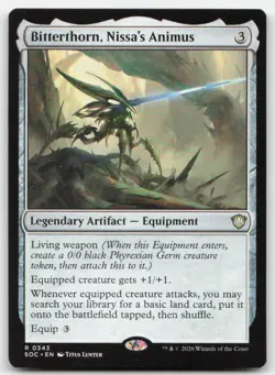 Bitterthorn, Nissa's Animus 343 SOC Commander: Secrets of Strixhaven NM - Image 1