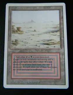 BADLANDS : MTG : REVISED : DUAL LAND : VERY FINE/NEAR MINT : 1994 : SEE PHOTO'S - Image 1