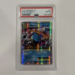 2016 Pokemon XY Evolutions Holo M Blastoise EX 22 PSA 8 NM-Mint - Image 1