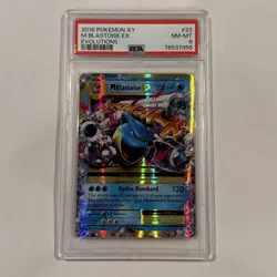2016 Pokemon XY Evolutions Holo M Blastoise EX 22 PSA 8 NM-Mint - Image 4