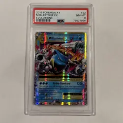 2016 Pokemon XY Evolutions Holo M Blastoise EX 22 PSA 8 NM-Mint - Image 5