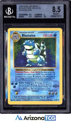 Pokemon 1999 Blastoise 2/102 Holo Base Set Shadowless BGS 8.5 - Image 1