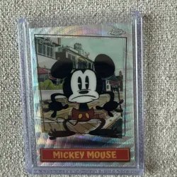 2026 Topps Disney Neon Chrome Mickey Mouse Mickey Shorts Short Print MSSP-4 - Image 1