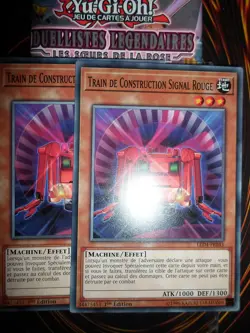 YU-GI-OH! COM PLAYSET (X2) TRAIN DE CONSTRUCTION SIGNAL ROUGE LED4-FR043 NEUF - Image 1