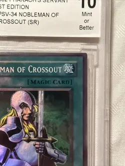 Beckett BCCG 10 2002 YU-GI-OH! Nobleman of Crossout Pharaohs Servant 1st Edition - Image 4