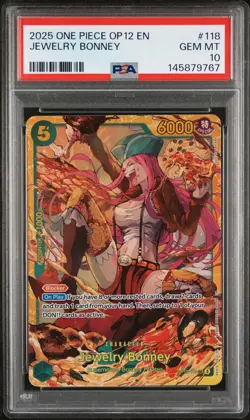 2025 ONE PIECE OP12-LEGACY OF THE MASTER #118 JEWELRY BONNEY PSA 10 - Image 1