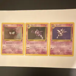 Pokemon Gastly & Haunter Base Set Lot 3 Cards Wizards 1999 English - Image 1