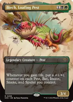 Blech, Loafing Pest (Borderless) - Near Mint MTG Secrets of Strixhaven - Image 1