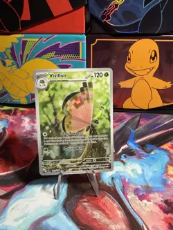 Pokemon TCG Vivillon 193/191 Surging Sparks Holo Card - Image 1