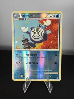 2010 POKEMON Card TCG Poliwhirl 37/95 HGSS Unleashed - Reverse HOLO Rare - Image 1