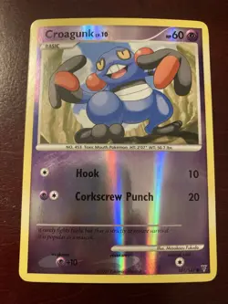 Croagunk 101/147 Platinum Supreme Victors Reverse Holo 2009 Pokemon TCG Card NM - Image 1