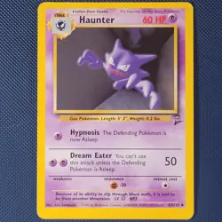Haunter 43/130 - Base Set 2 - Uncommon Vintage WOTC Pokemon Card - NM - Image 1