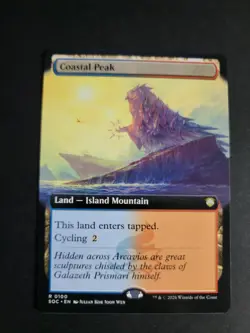 Coastal Peak (Extended Art) Rare MTG Secrets of Strixhaven Commander - Image 1