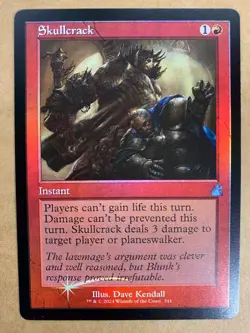 MTG 1x FOIL RETRO Skullcrack # 341 Ravnica Remastered Magic the Gathering x1 NM - Image 1