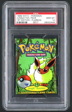 Pokemon Cards - PSA 10 1st Edition Jungle Booster Pack Art Set - Flareon - Image 2