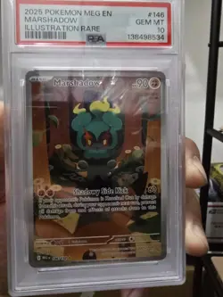 Marshadow 146/132 Pokemon TCG Mega Evolution Illustration Rare GEM MINT PSA 10 - Image 1
