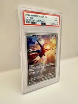 Latios 203/191 Illustration Rare Sv08: Surging Sparks Holo Pokemon PSA 9 - Image 3